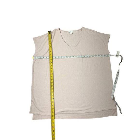 Daily Ritual Womens Oversized Size XL V-Neck Tshirt Color Pink - Picture 4 of 5